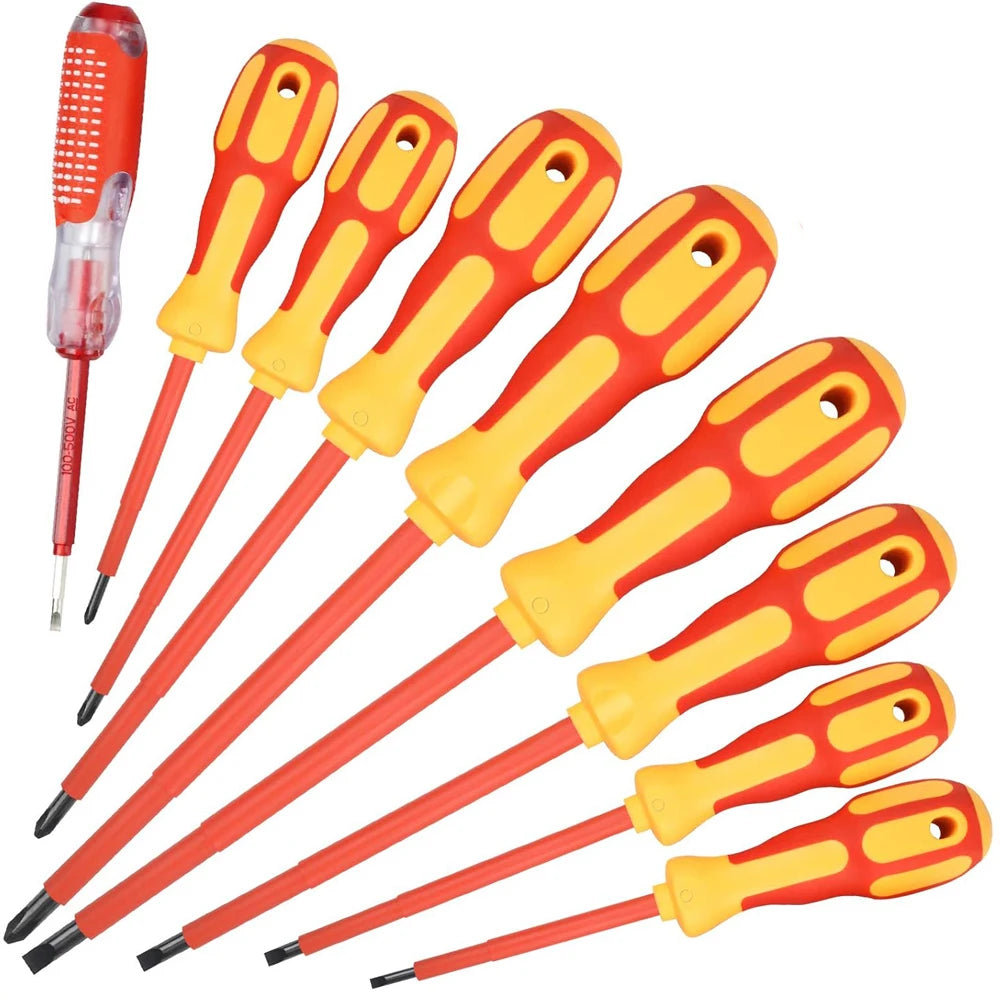 Insulated 1000V Magnetic Screwdriver Set for Electricians