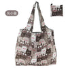 Foldable Reusable Shopping Tote with Animal Print Design