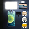Clip-On LED Selfie Light with 3 Color Modes and Adjustable Brightness