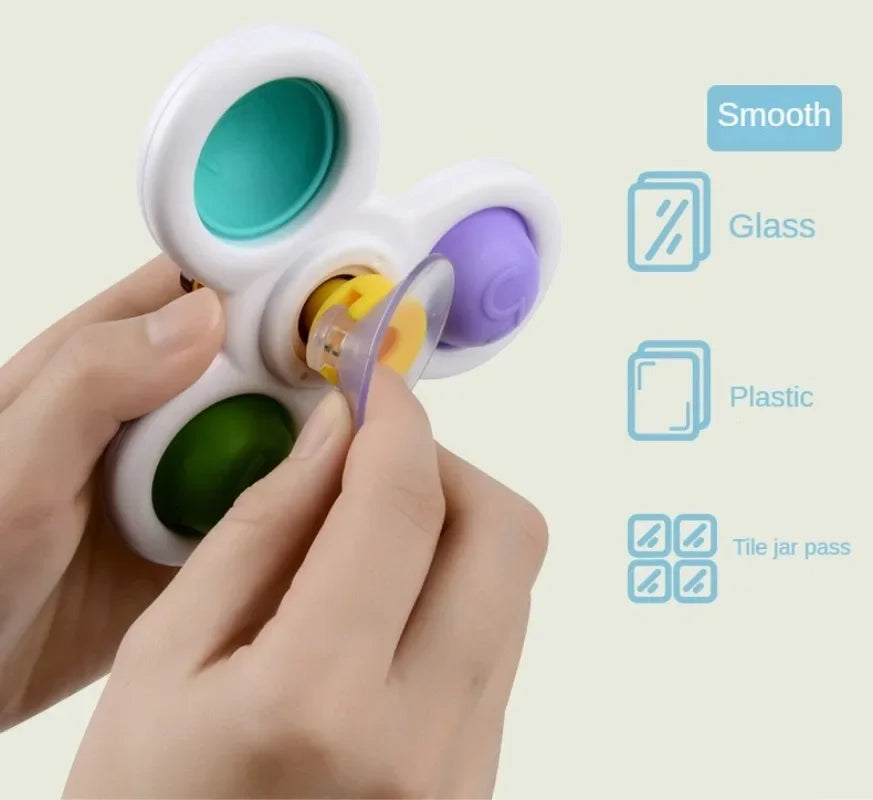 Suction Cup Spinning Bath Toys for Babies (Set of 3)