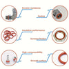 Silicone O-Ring Assortment Kit for Plumbing, Auto Repair, and Sealing Applications