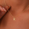 A-Z Initial Pendant Necklace in 18K Gold Plated Stainless Steel