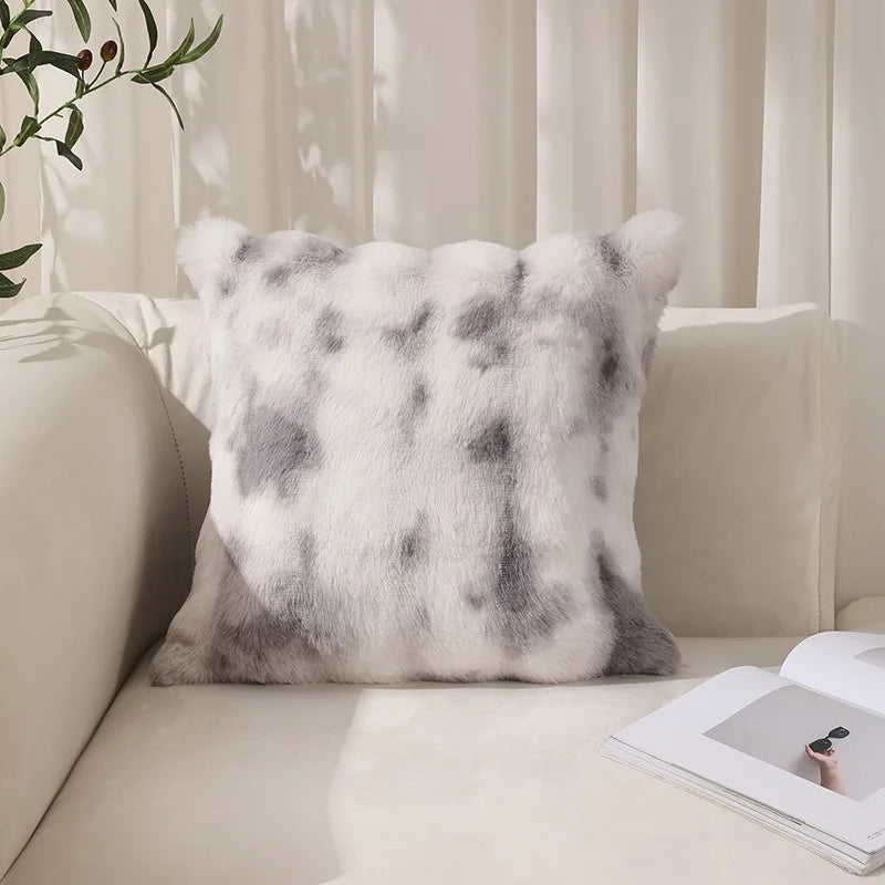 Plush Faux Fur Throw Pillow Cover