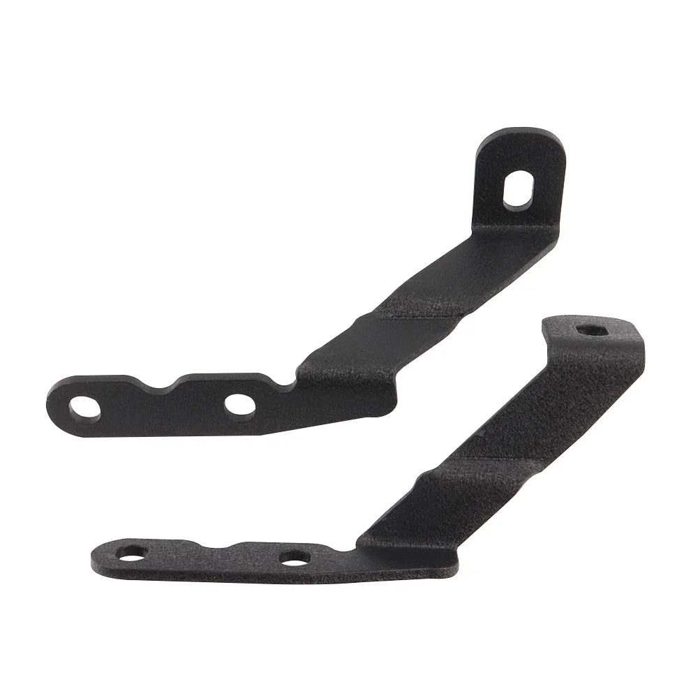 Black metal LED fog lamp mounting brackets for GMC and Chevrolet trucks and SUVs