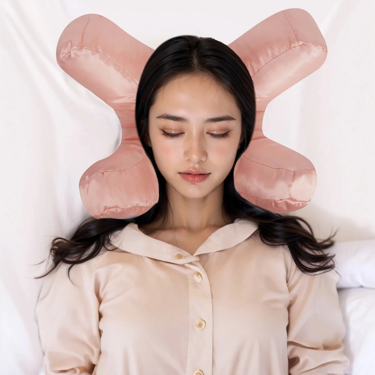 Satin Anti-Wrinkle Beauty Pillow with Cervical Support