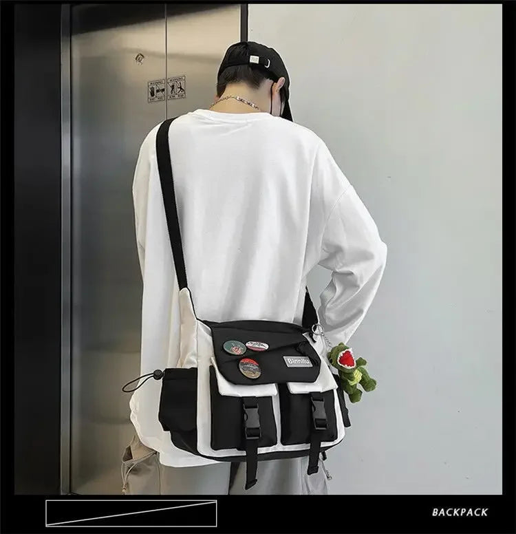 Harajuku Nylon Crossbody Bag with Adjustable Strap