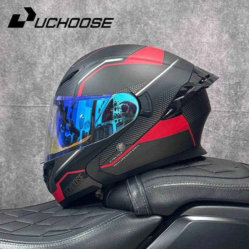 Modular Flip-Up Motorcycle Helmet with Removable Chin Guard