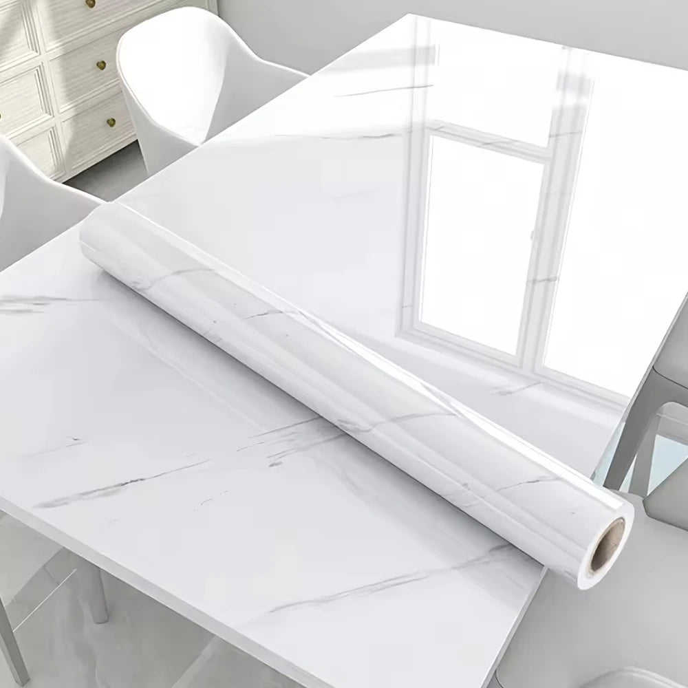 Marble Peel-and-Stick Waterproof Wallpaper for Kitchen & Bathroom
