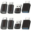 USB to USB-C Adapter Set (8-Pack) | Universal Type-C Conversion Kit
