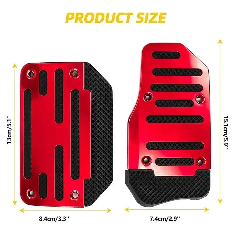 Non-Slip Aluminum Pedal Covers for Gas and Brake