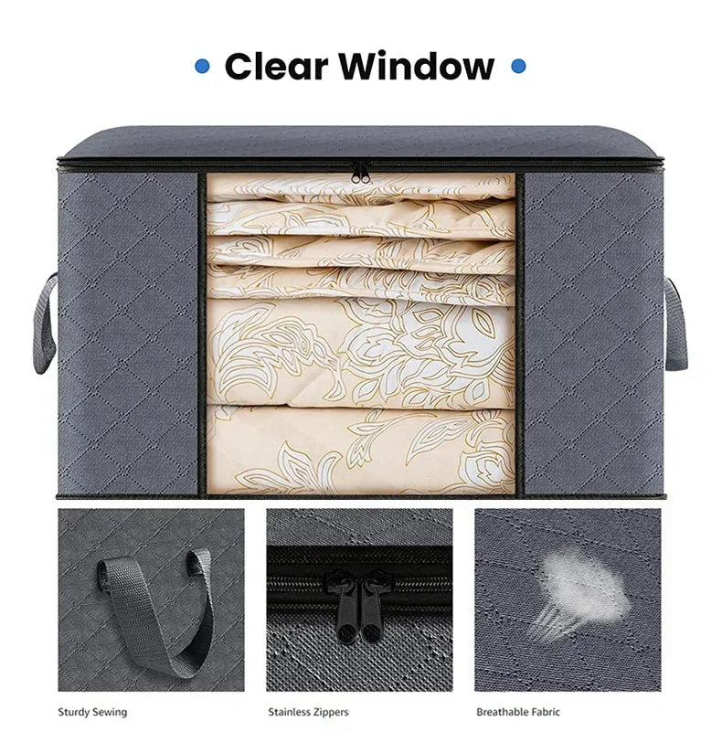 Foldable Storage Bags for Clothes and Blankets
