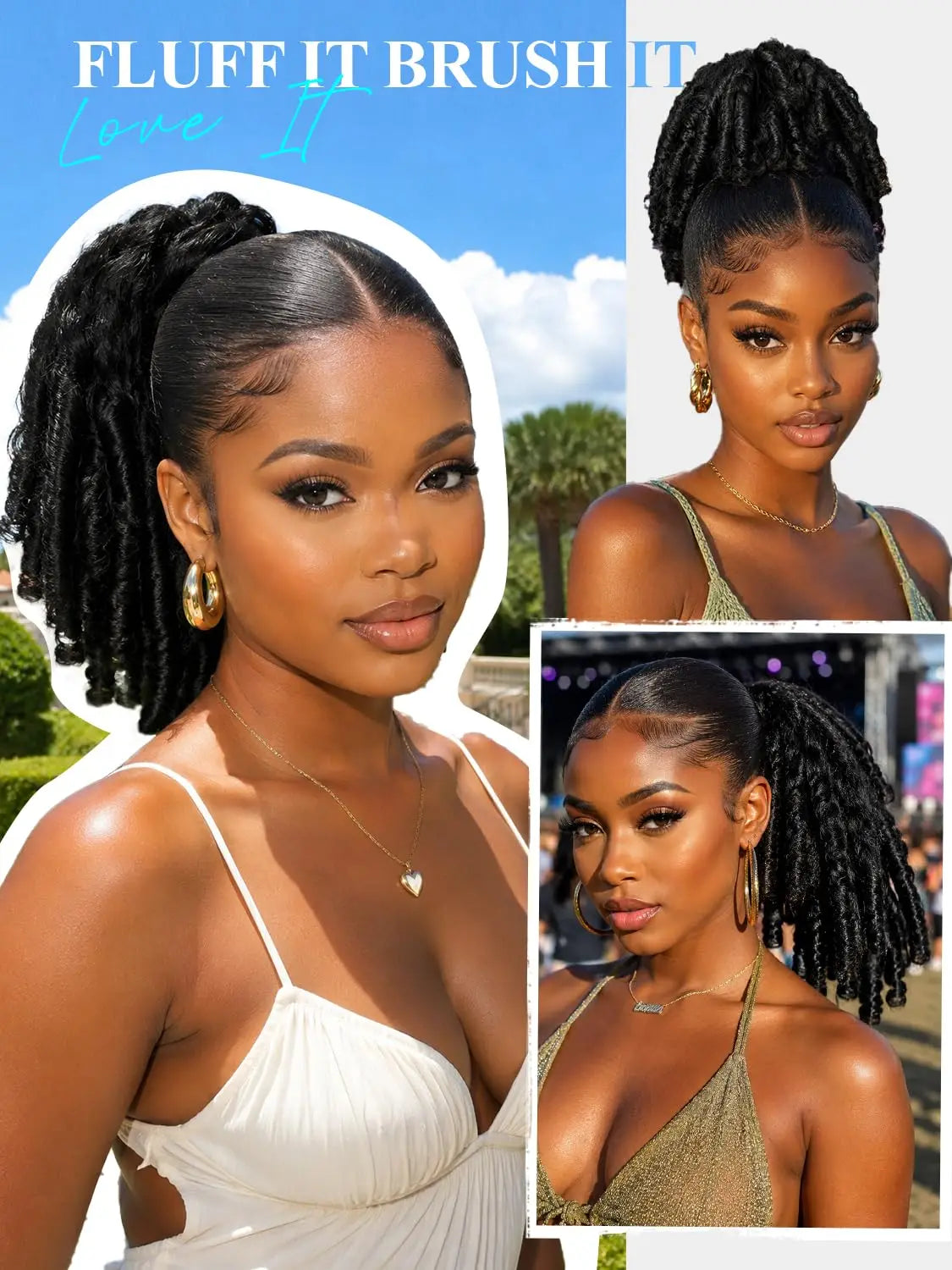 Drawstring Afro Kinky Curly Ponytail Extensions