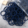50-Pack Solid Color Elastic Hair Ties for Women & Girls