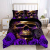 Gothic Skull & Damask Comforter Cover Set