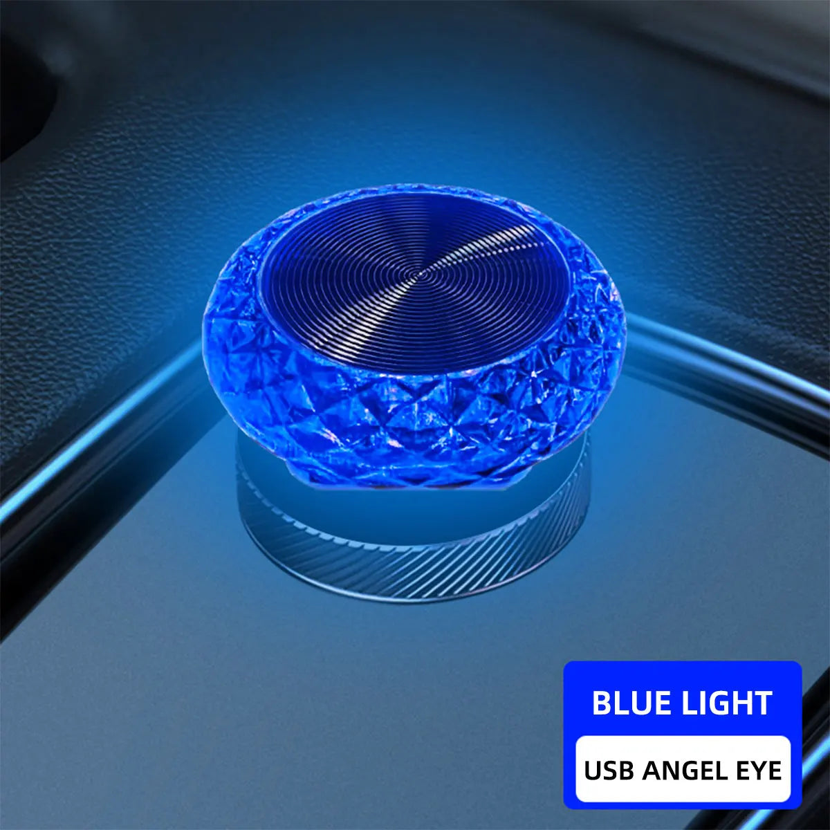 Blue light USB angel eye LED ambient light for car interior and PC
