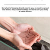 A hand is shown holding a dark fabric, demonstrating the non-pilling and non-fading qualities of the pillow protector.
