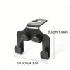 Black car back seat phone holder and organizer hook with dimensions 9.3cm/3.66in by 10.6cm/4.17in