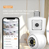 Smart WiFi Dual-Lens Security Camera Bulb, E27 Base
