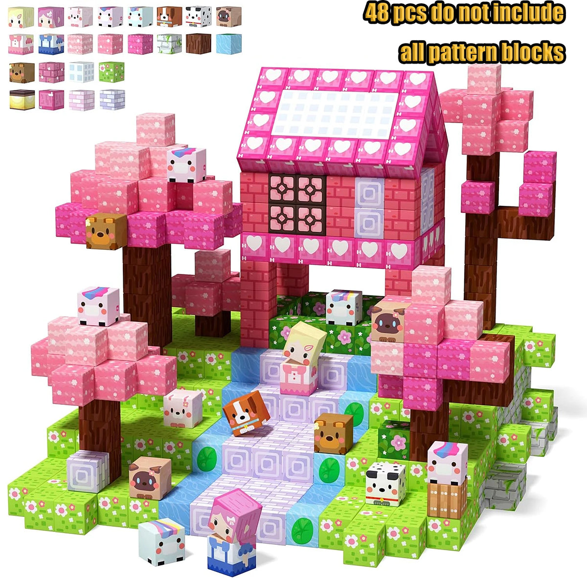 Magnetic Building Blocks Castle & Villa Set