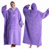 Oversized Wearable Fleece Blanket Hoodie with Sleeves