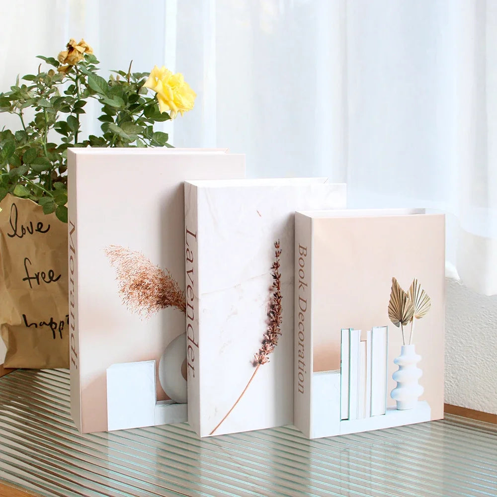 Set of 3 Decorative Faux Books for Shelf & Coffee Table Styling
