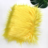 Bright yellow soft faux fur fabric for DIY sewing, doll hair, and cosplay
