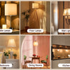 A collection of interior lighting fixtures including table lamps, floor lamps, wall lights, bedroom lamps, dining room lighti
