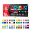 72-farbiger Acrylfarbe-Marker-Set mit Pinselspitzen