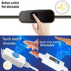 Comparison of a non-dimmable button switch and dimmable touch and hand scan sensor switches for LED strips.