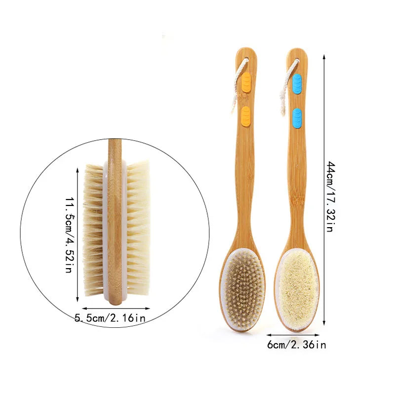 Dual-Sided Long-Handle Shower Brush