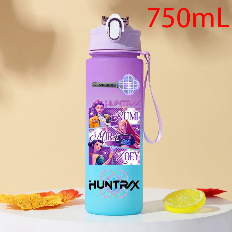 KPOP Demon Hunter 750ml Plastic Water Bottle