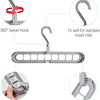 Rotating 9-Hole Folding Clothes Hanger Organizer for Space-Saving Wardrobes