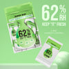 Green packaging for Super Bud 2-way humidity control packs showing 62% RH to keep it fresh