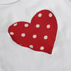 Adorable Heart Print Baby Girl Outfit Set (Romper, Pants & Headband)
