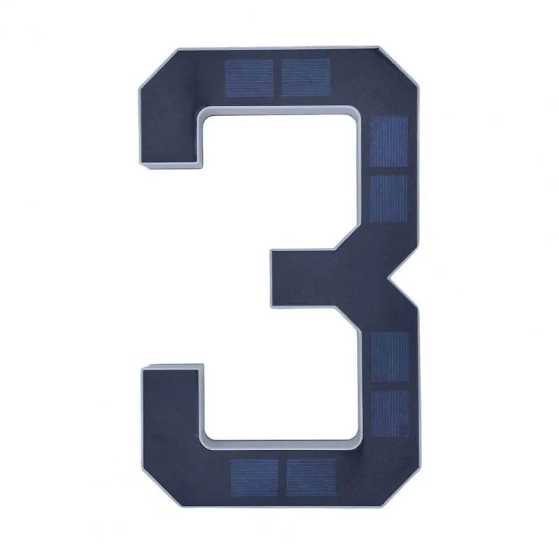 Solar-Powered LED House Number Sign