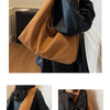 Retro Suede Shoulder Bag with Large Capacity