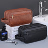 Premium PU Leather Double-Layer Toiletry Bag for Travel