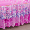 Lace-Trimmed Bed Skirt with Printed Design