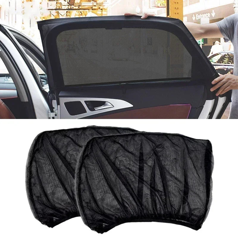Car Side Window Mesh Sunshade Set – UV Protection & Heat Reduction