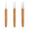 Wooden Dreadlock Crochet Hooks for Hair Styling (Set of 6)