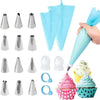 Reusable Silicone Piping Bag and Nozzle Set for Cake Decorating