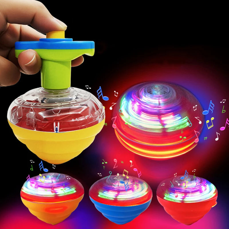 Musical Light-Up Spinning Top with Launcher