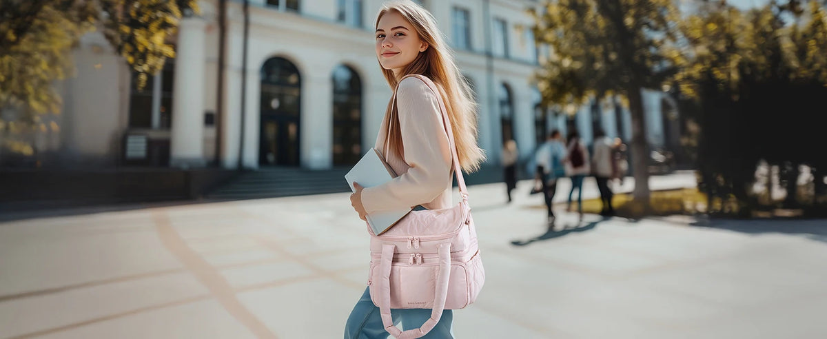 Insulated Double-Deck Lunch Bag with Leakproof Lining