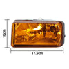 A rectangular amber fog light assembly for a Chevy Silverado, Tahoe, Suburban, or Avalanche.