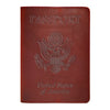 Genuine Leather Passport Holder with USA Flag Design