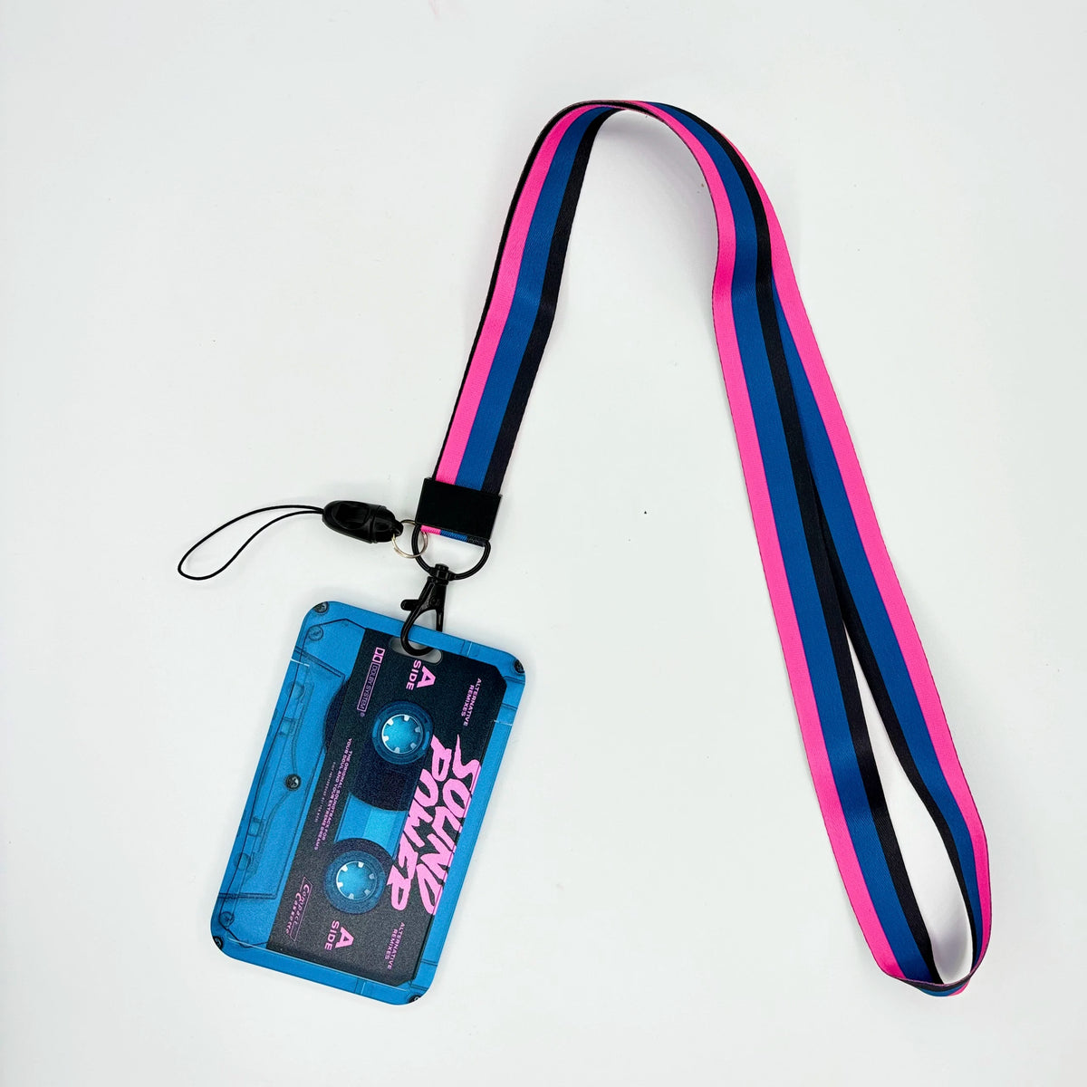 Retro Tape Design Lanyard with Card Holder