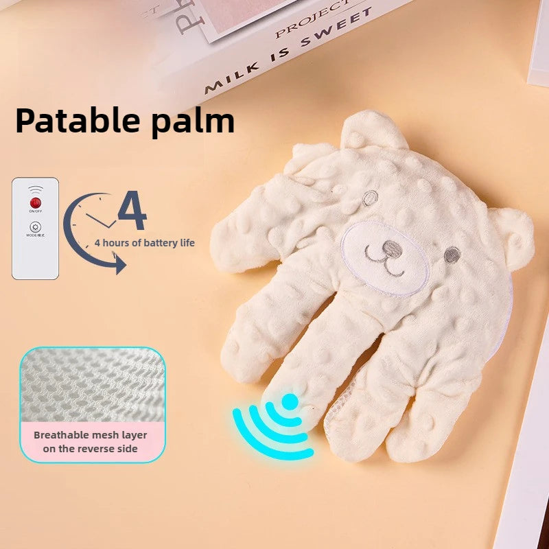 Soothing Cartoon Bear Sleep Aid Pillow with Remote Control for Newborns