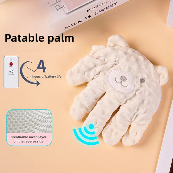 Soothing Cartoon Bear Sleep Aid Pillow with Remote Control for Newborns
