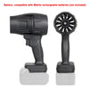 Black high-power handheld jet fan with a motor and battery connector base