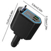 Retractable 120W Car Charger with Built-in Cables